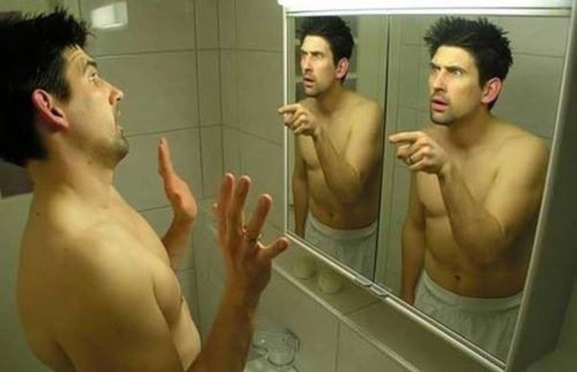The Man in the Mirror (a spiritual fantasy image)